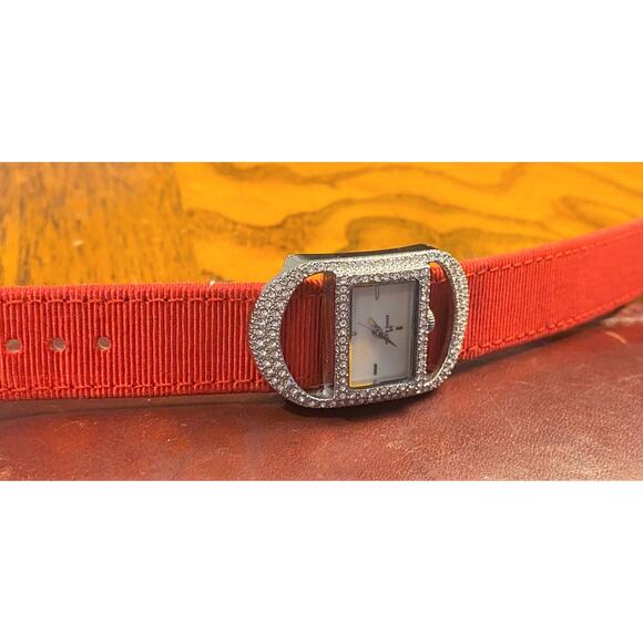 Women's 25mm Silver Tone Anne Klein Watch, Crystal Accents - Picture 2 of 3